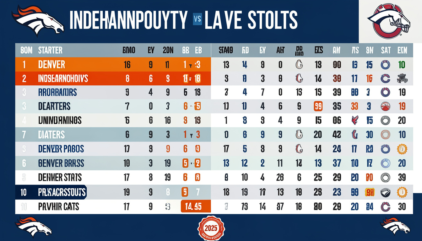 denver broncos vs indianapolis colts match player stats