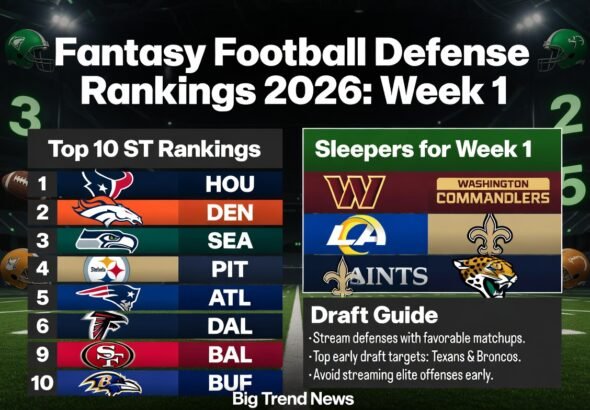Fantasy Football Defense Rankings